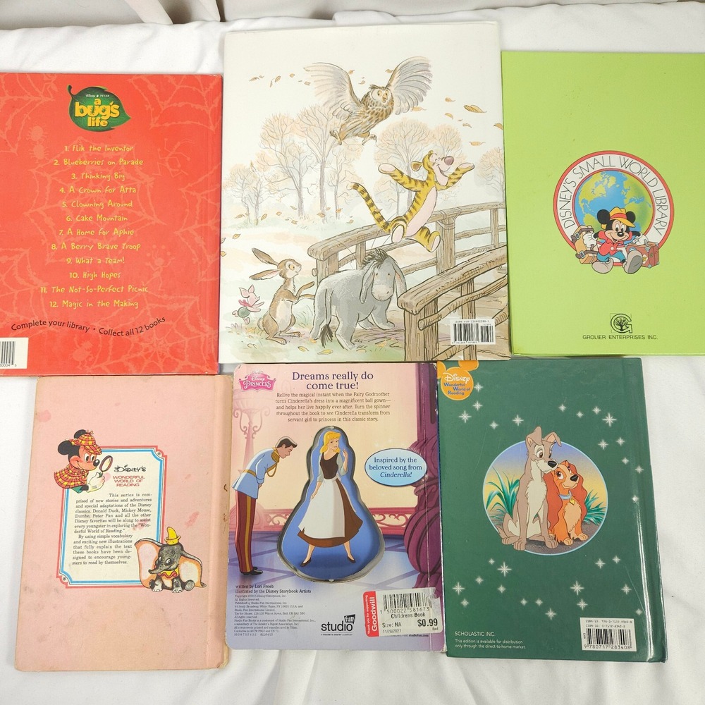 6‑Piece Disney Vintage Book Lot – A Bug's Life, Lady and the Tramp & More - Picture 2 of 16